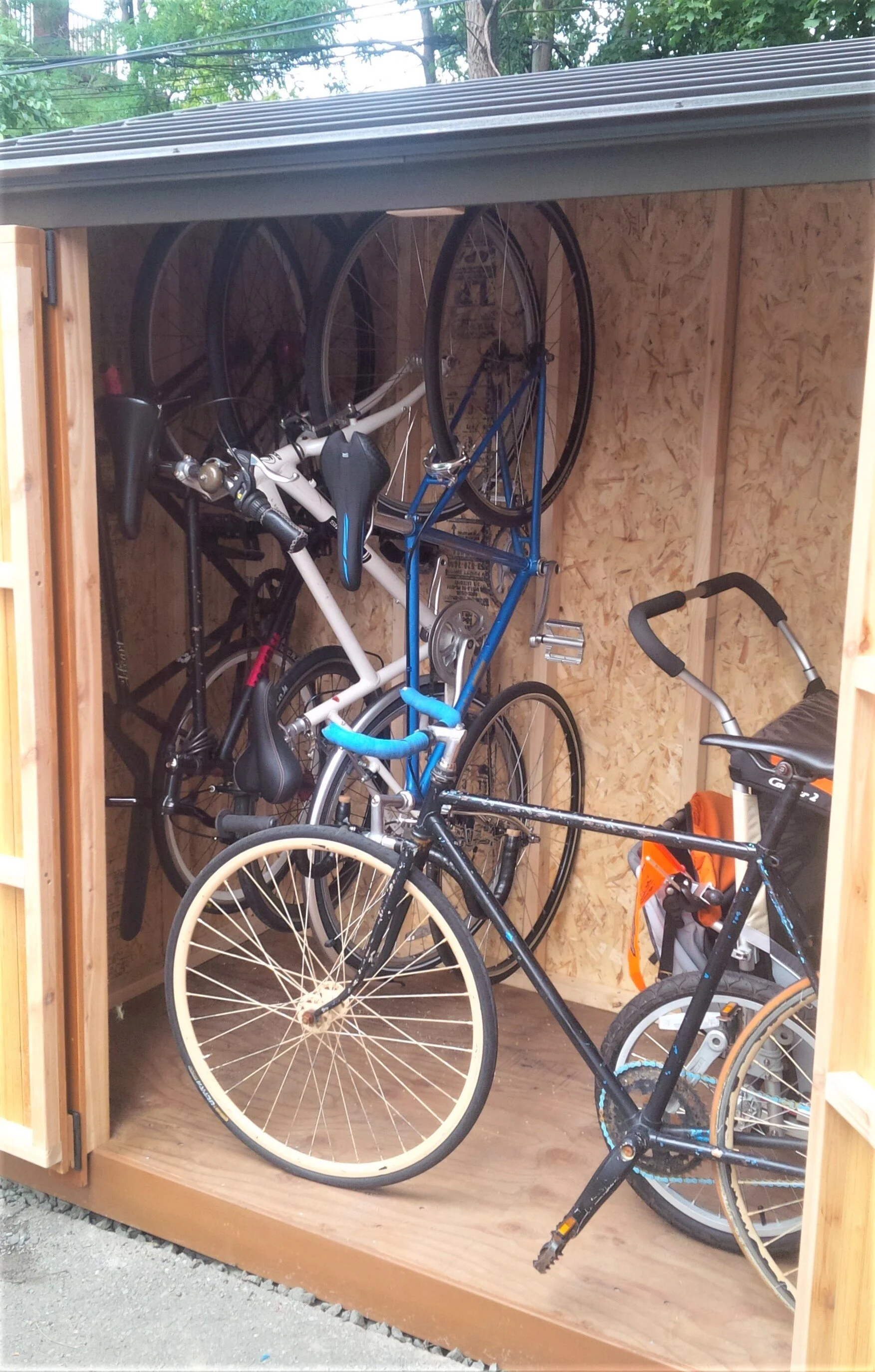 4 bike online storage shed